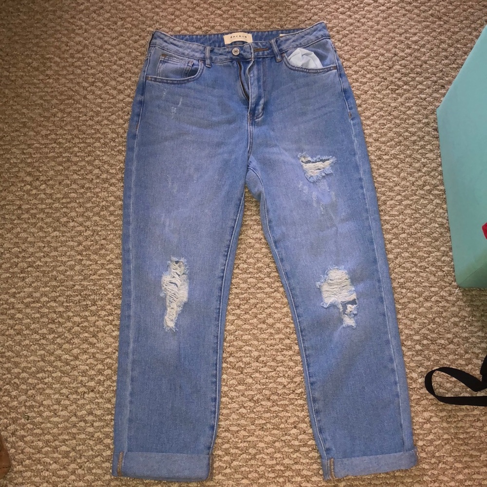 Light wash Pacsun mom jeans
